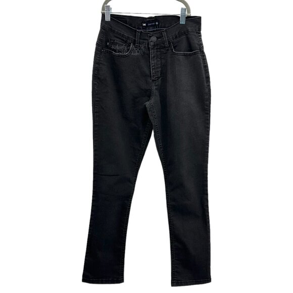 Lee Easy Fit Black Mid-Rise Lite Style Denim Jeans Size 4 Petite - Picture 1 of 5